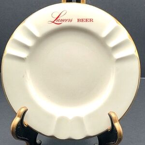 Lancers Beer The "Sabina" Line 22K Gold Trim Ashtray